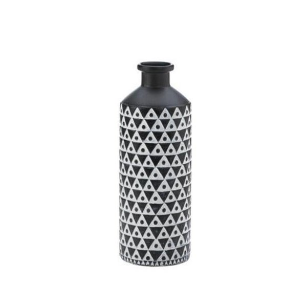 Nikki Chu Nikki Chu 5001057 Mazara Vase; Black & White 5001057